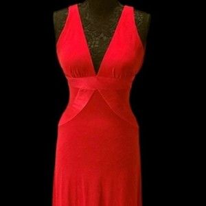 Red high low formal dress NWT